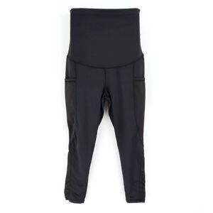 Maaci Maternity Leggings Womens‎ Size S Black Polyester Pockets Mesh Accents